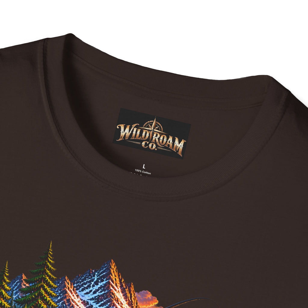 Nature Camping T-Shirt — Mountain Sunset  Lake Scene
