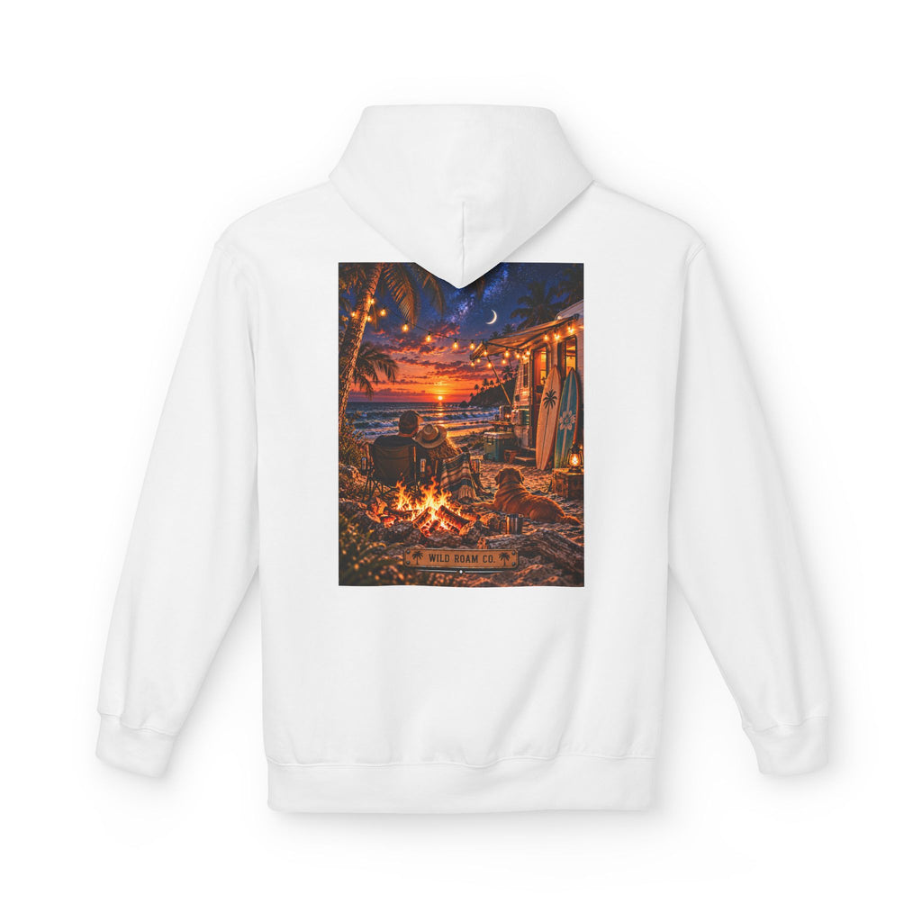 Wild Roam Co Hoodie-- Beach Bonfire Surf Graphic Hoodie