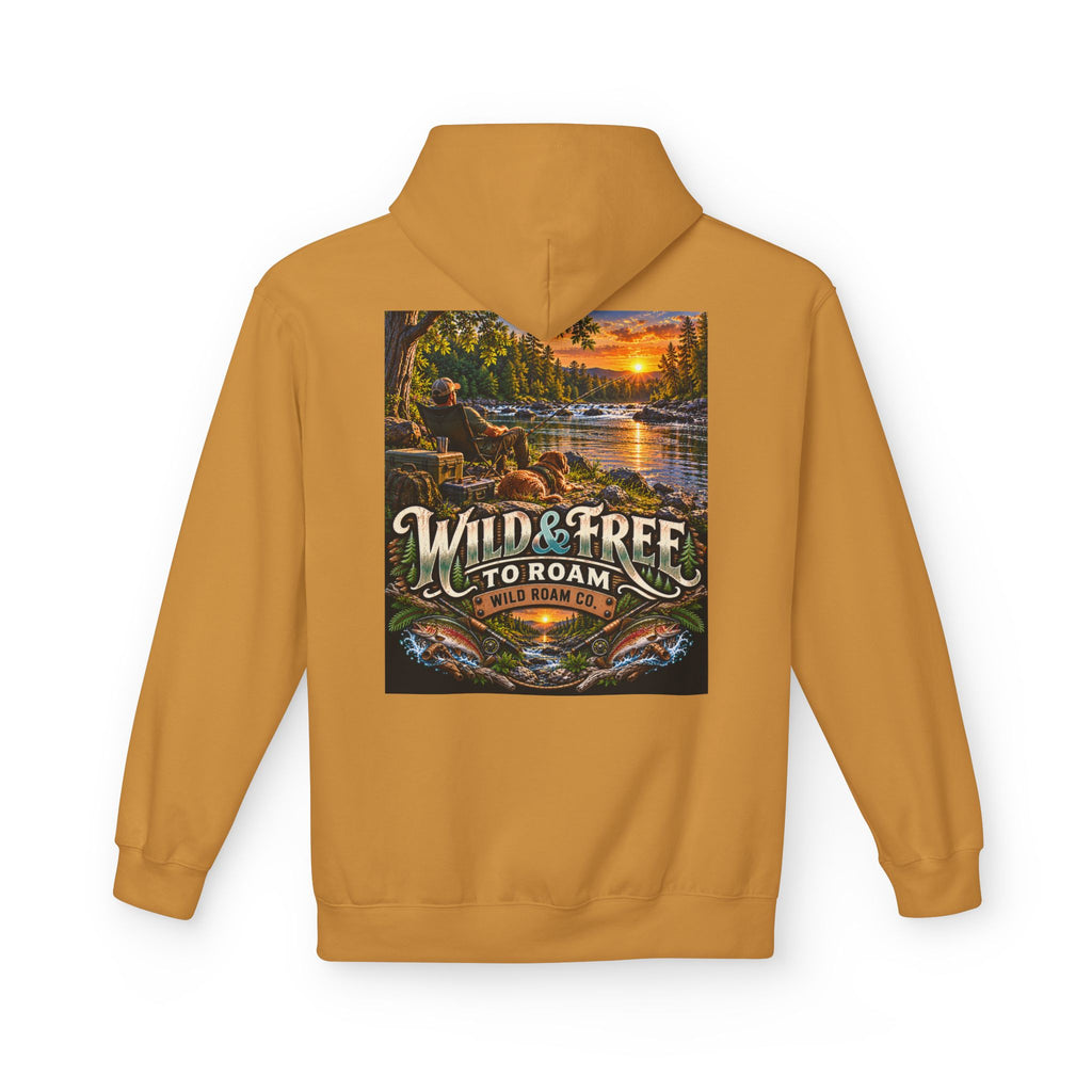 Wild Roam Co Hoodie--Bank Fishing Sunset