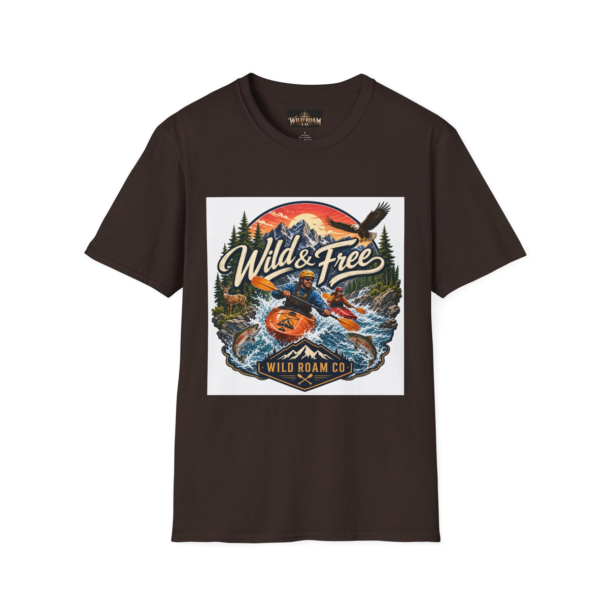 Wild & Free Kayak T-Shirt — Outdoor Adventure Graphic Tee
