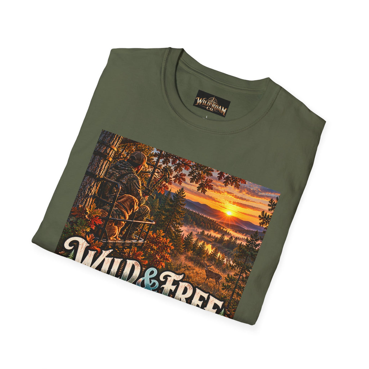 Wild & Free To Roam T-Shirt — Outdoor Nature Sunset Graphic Tee
