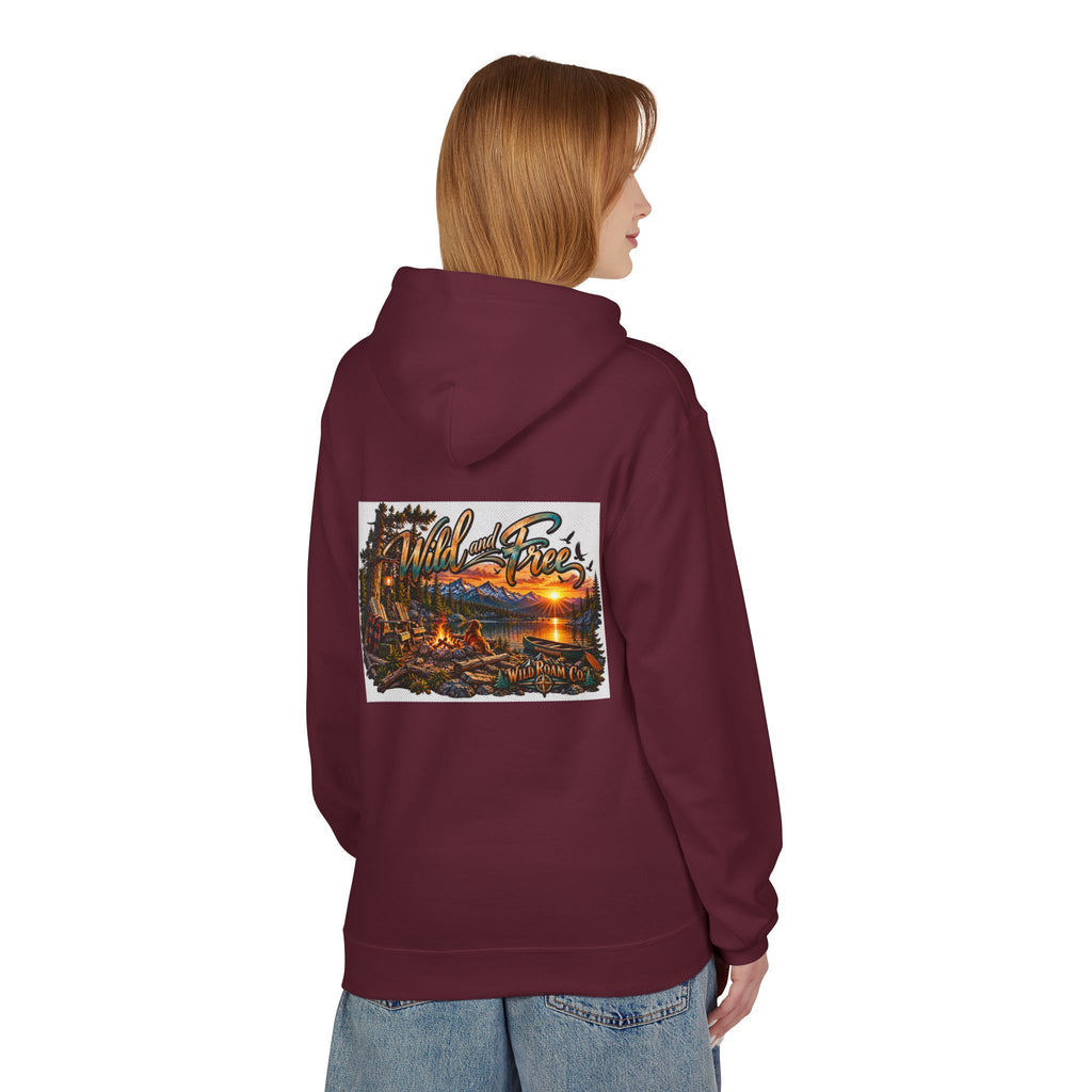 Wild & Free Camping Hoodie — 'Wild & Free to Roam' Outdoor Adventure Pullover