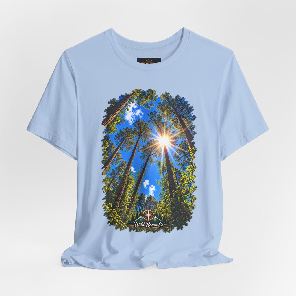 Wild Roam Co. Unisex Tee--Psalms 121:2 Sunny Trees