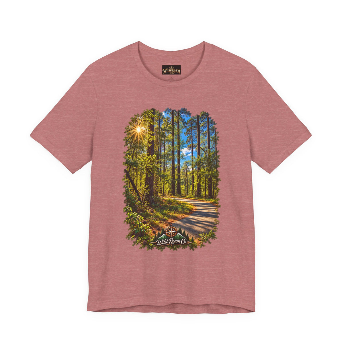 Wild Roam Co Unisex Tee--Matt 7:14 Forest Path