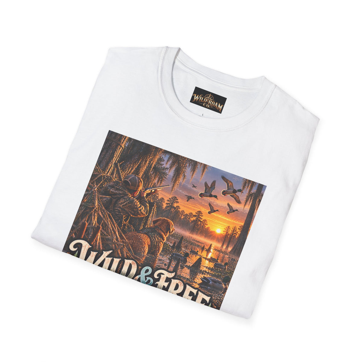 Wild & Free to Roam T-Shirt — Vintage Outdoor Sunset Adventure Tee