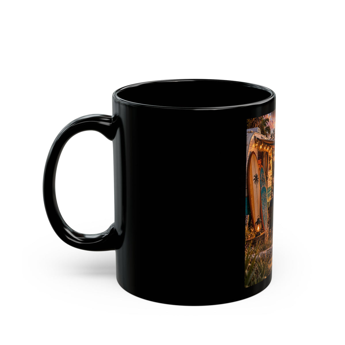 Beach Sunset Coffee Mug – Surf Shack Sunset Scene (11oz & 15oz)