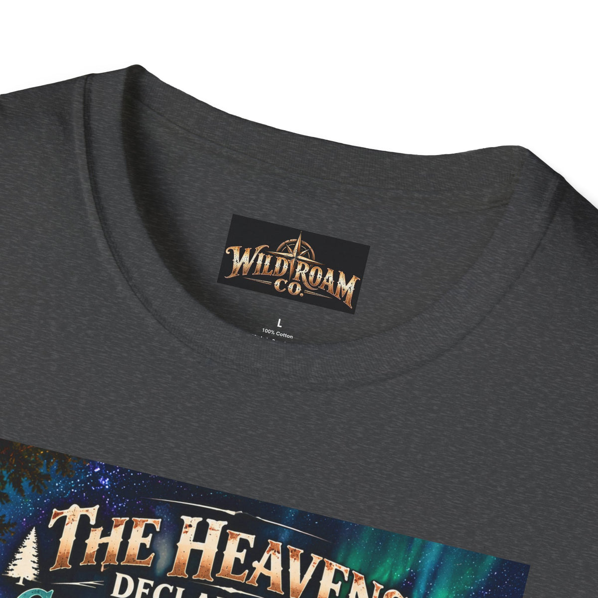 Men's Christian Campfire T-Shirt — "The Heavens Declare the Glory of God" Scenic Faith Tee