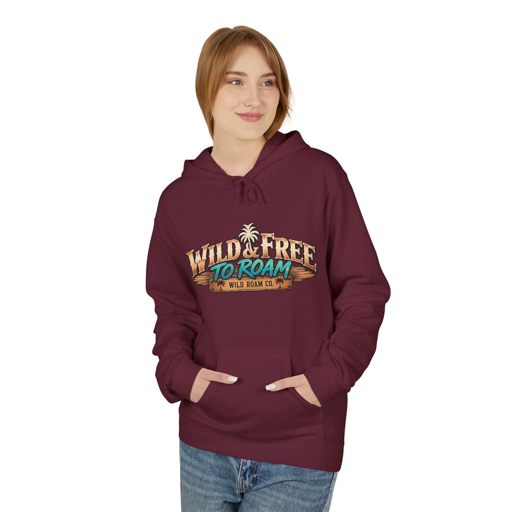 Wild & Free Camping Hoodie — 'Wild & Free to Roam' Outdoor Adventure Pullover