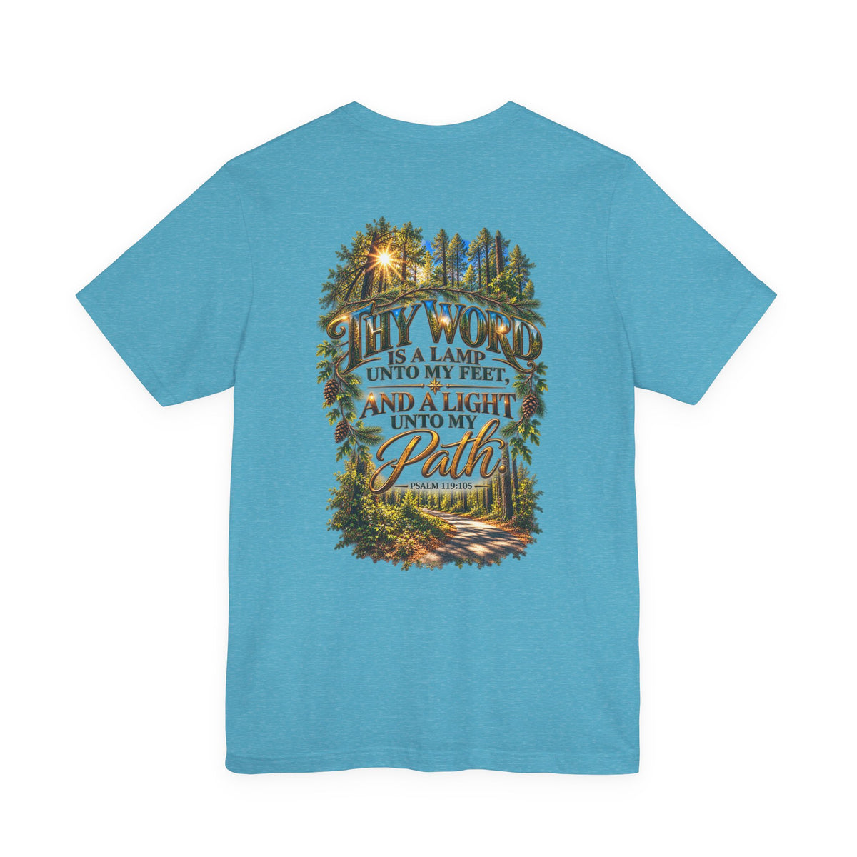 Wild Roam Co Unisex Tee-Psalms 119:105 Nature Path