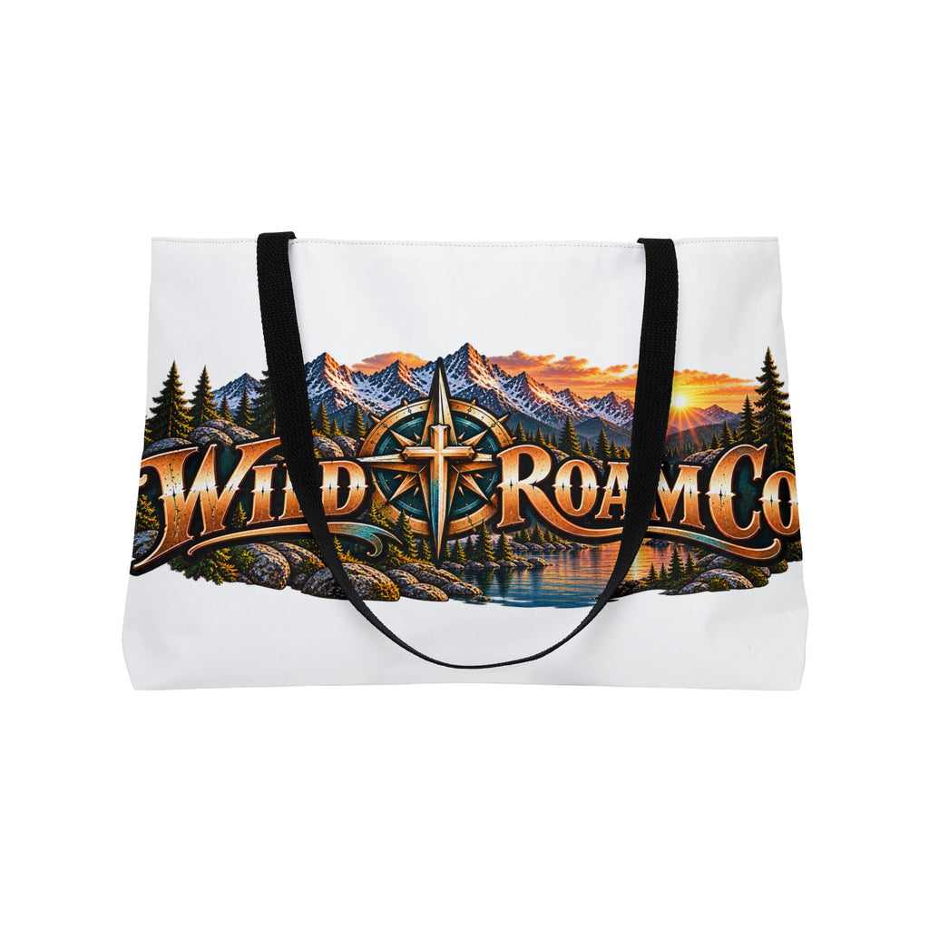 Weekender Tote Bag - Wild Roam Co. Mountain Compass Sunset Travel Tote
