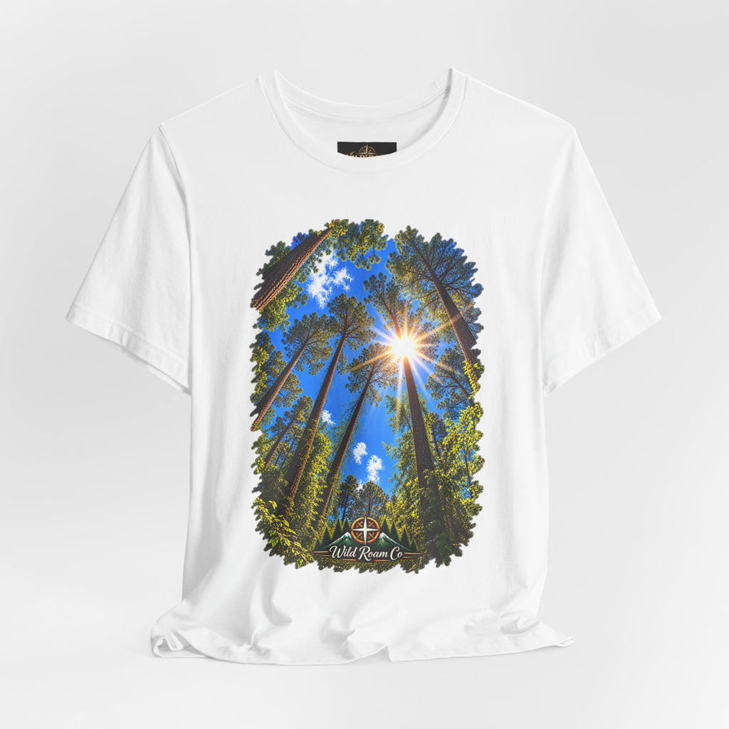 Wild Roam Co. Unisex Tee--Psalms 121:2 Sunny Trees