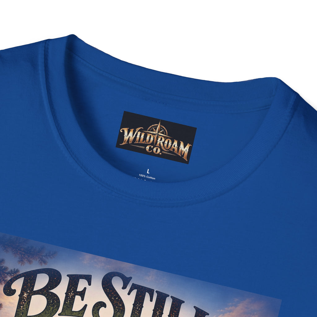 Men's Christian Mountain T‑Shirt – "Be Still and Know That I Am God" Inspirational Faith Tee