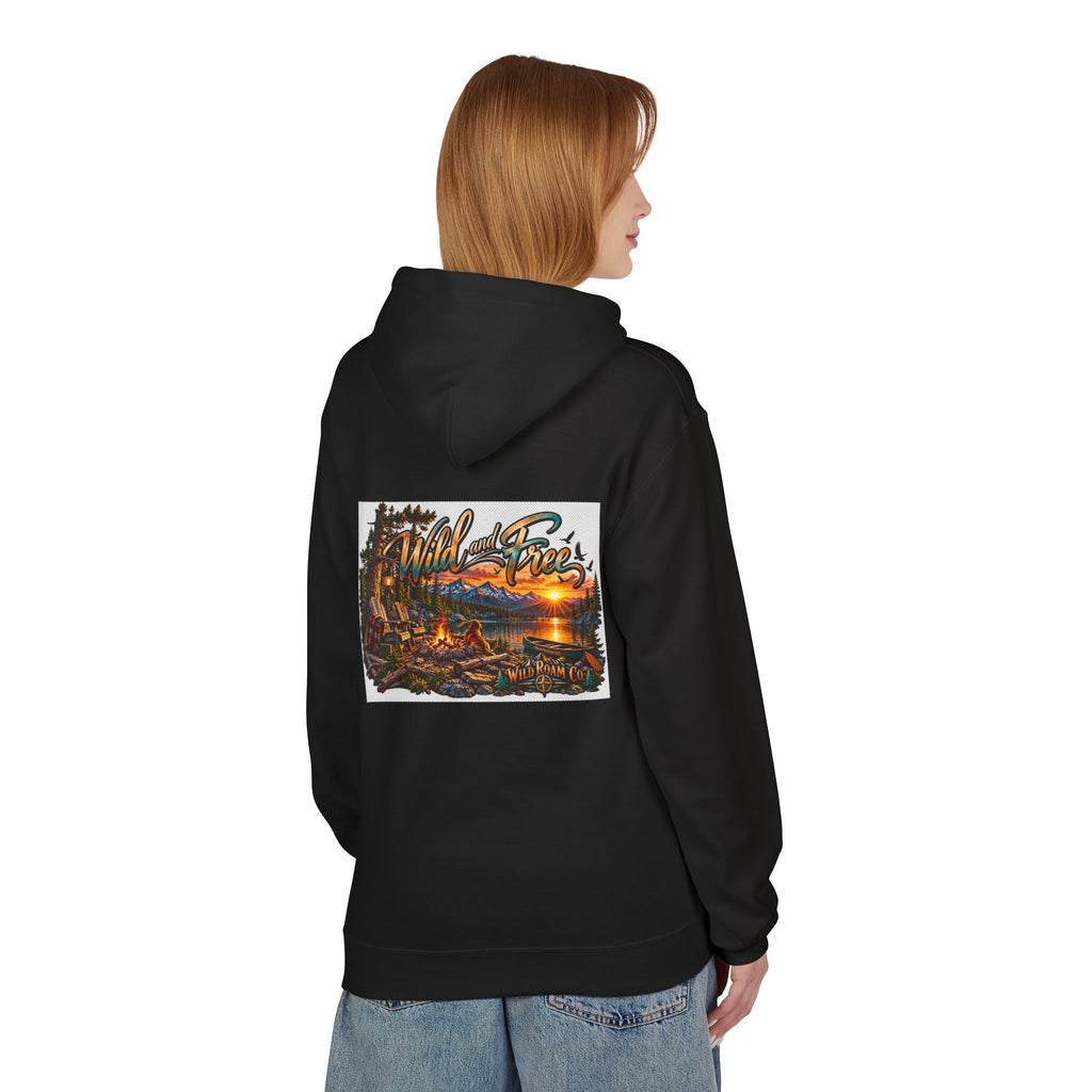 Wild & Free Camping Hoodie — 'Wild & Free to Roam' Outdoor Adventure Pullover
