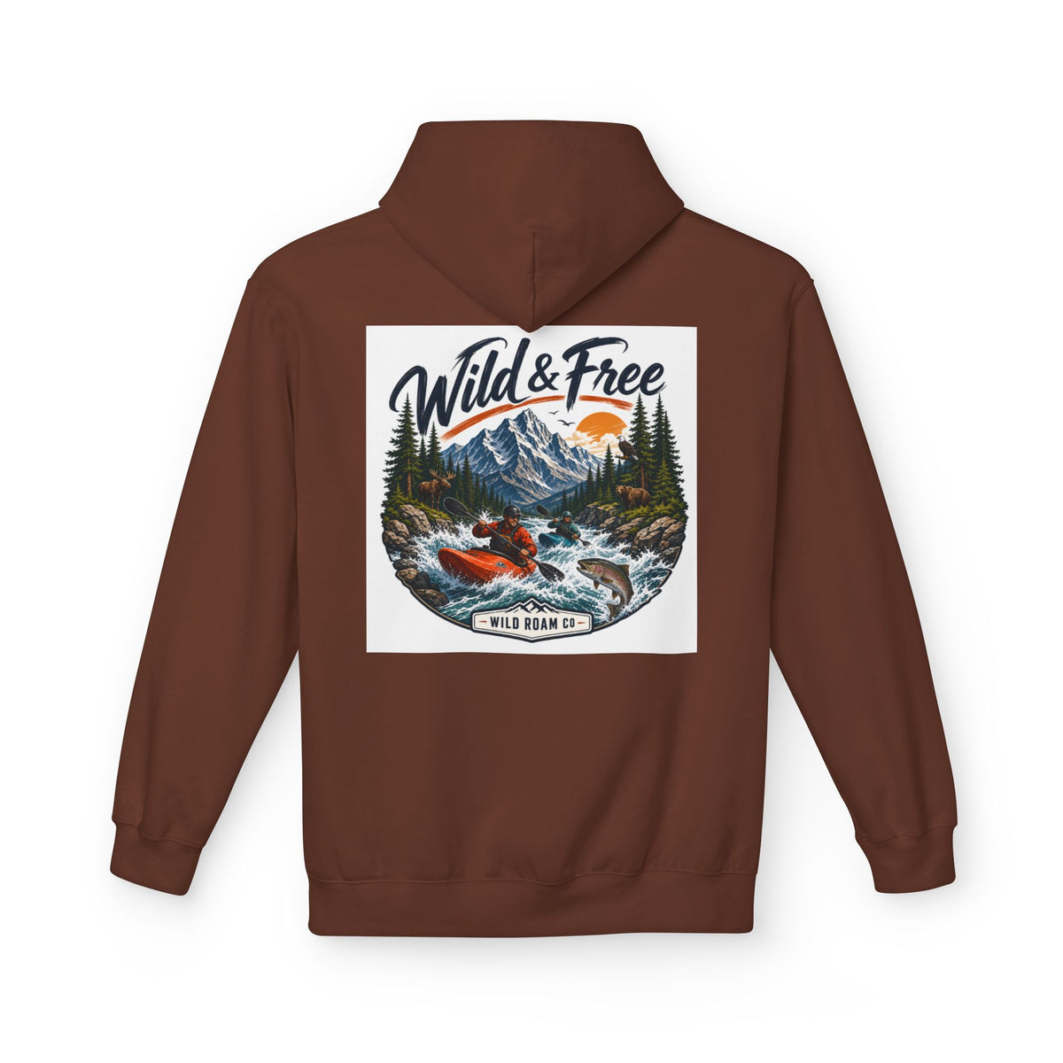 Wild & Free Kayaking Hoodie — Adventure Outdoor Graphic Pullover