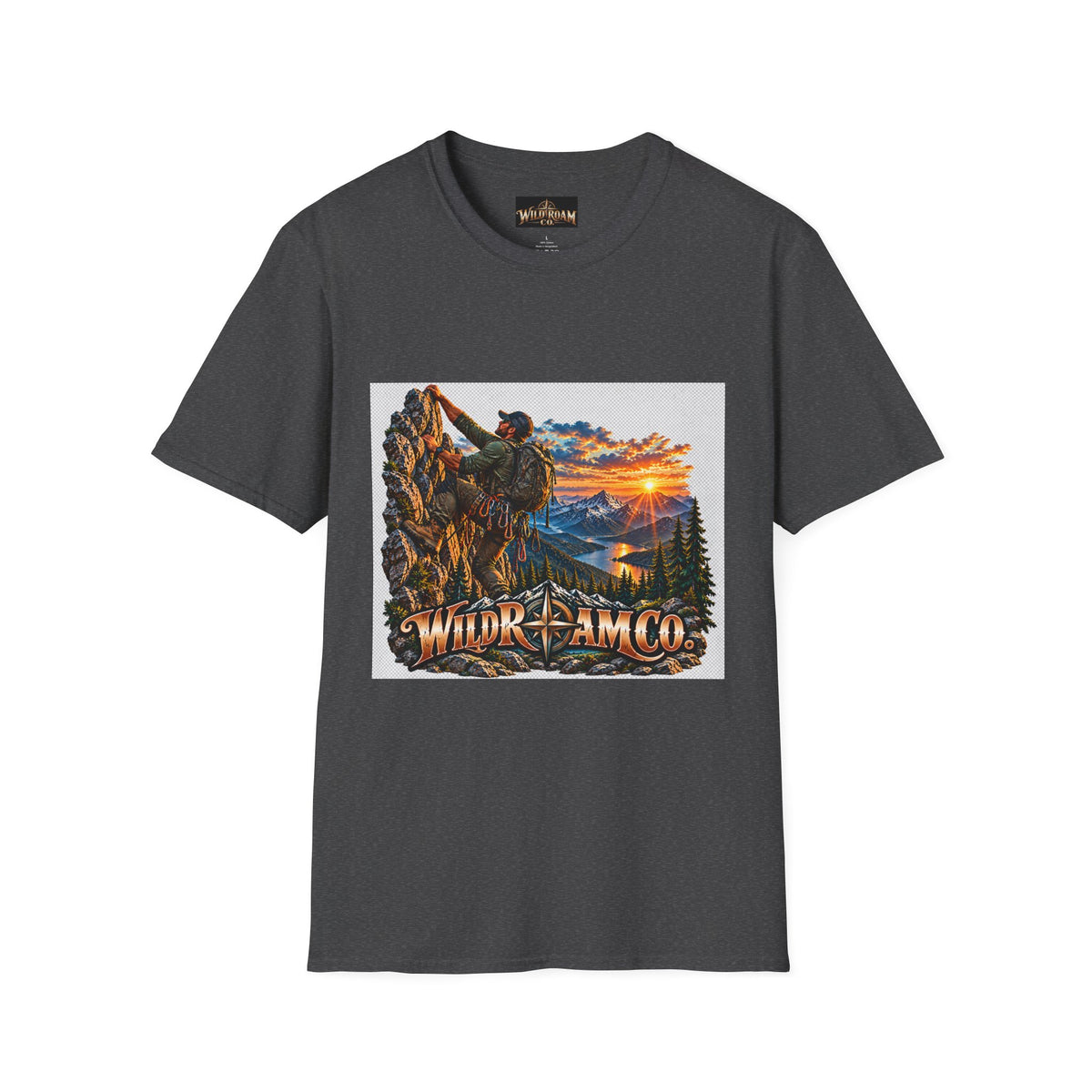 Men's Climber Adventure Graphic T-Shirt — Wild Roam Co. Mountain Climbing Tee