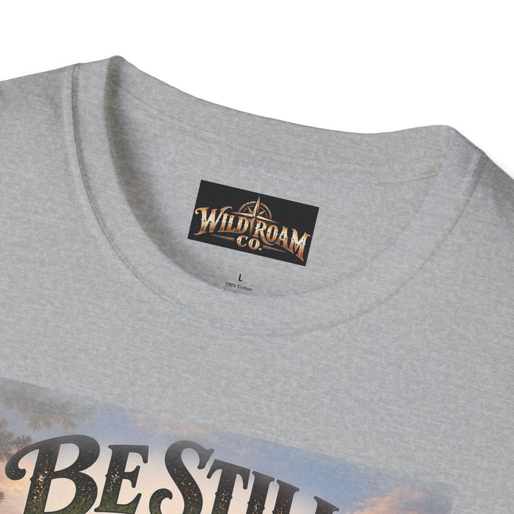 Men's Christian Mountain T‑Shirt – "Be Still and Know That I Am God" Inspirational Faith Tee