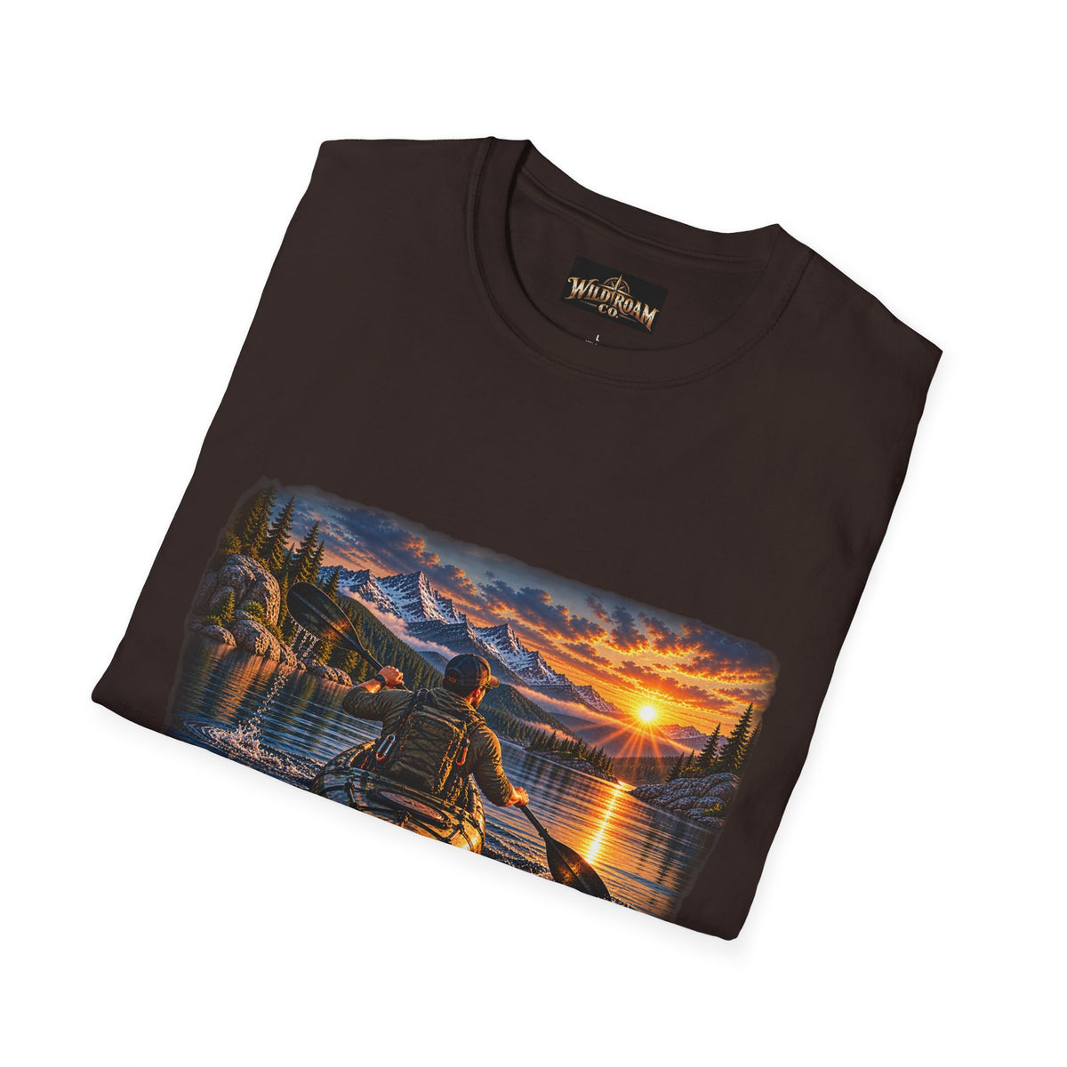 Men's T-Shirt — Wild Roam Co. Sunset Kayak Graphic Tee