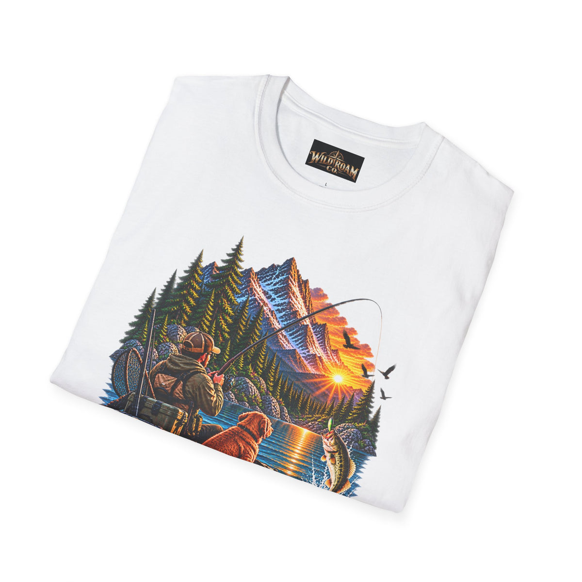 Nature Camping T-Shirt — Mountain Sunset  Lake Scene