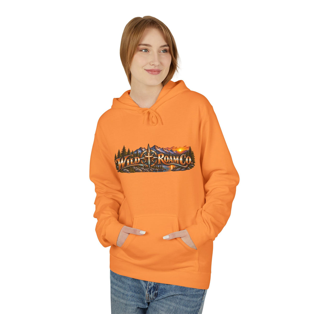 Wild Roam Co Hoodie--Bank Fishing Sunset