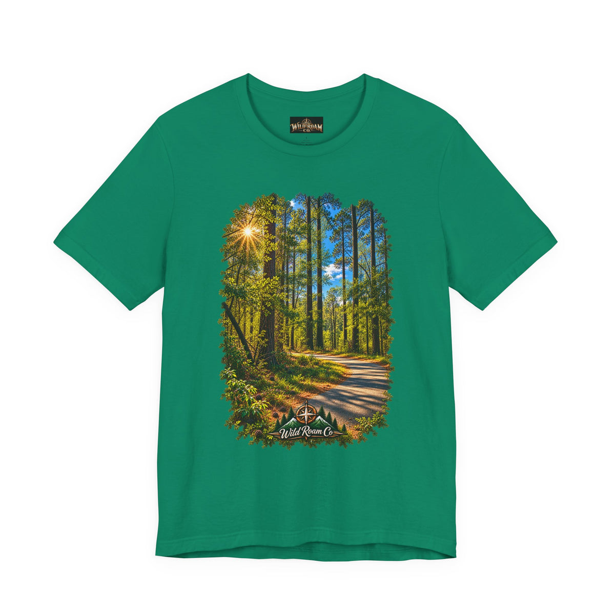 Wild Roam Co Unisex Tee--Matt 7:14 Forest Path