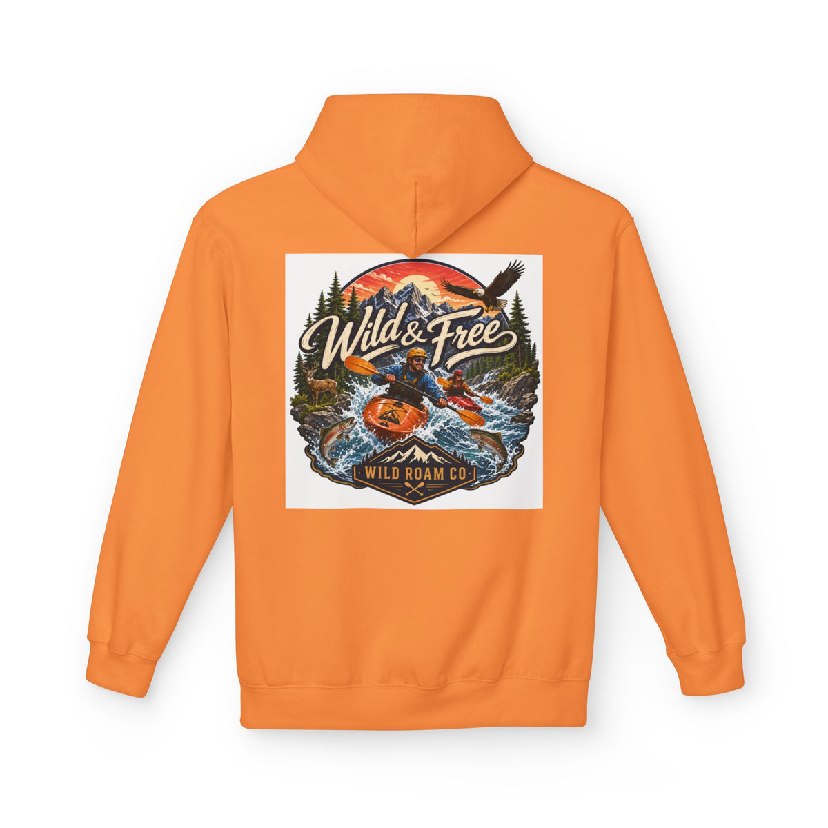 Hoodie — "Wild & Free" Kayak Adventure Pullover