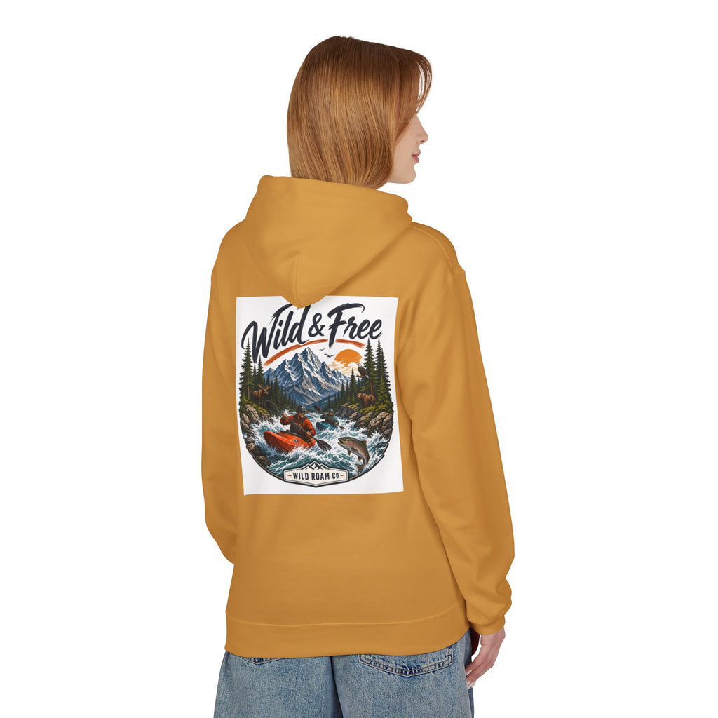 Wild & Free Kayaking Hoodie — Adventure Outdoor Graphic Pullover