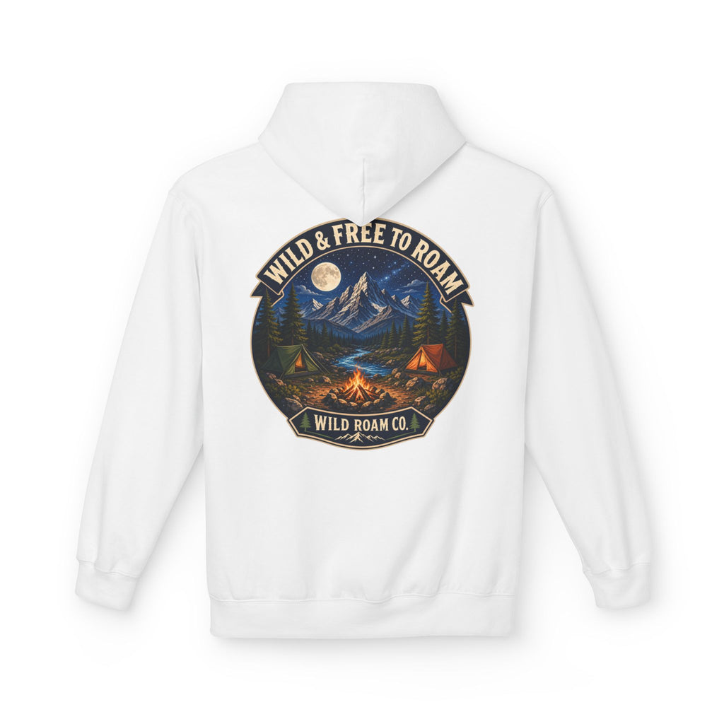 Wild Roam Co Hoodie — "Wild & Free to Roam" Camping Adventure Pullover