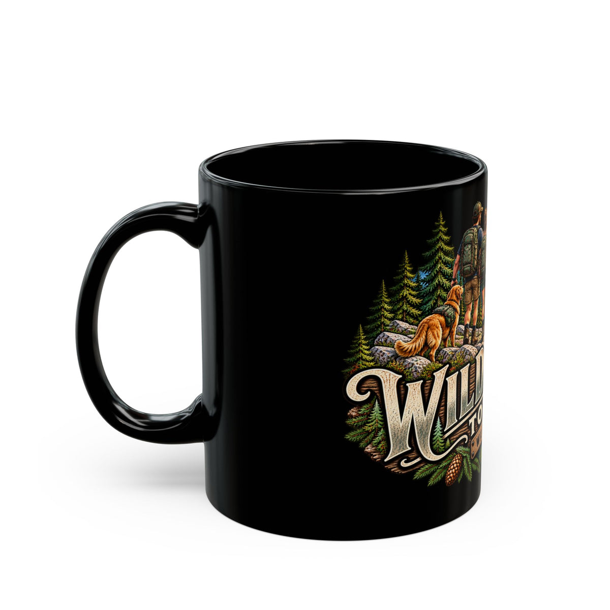 Wild & Free to Roam Coffee Mug — Hiking Mountains Adventure Mug