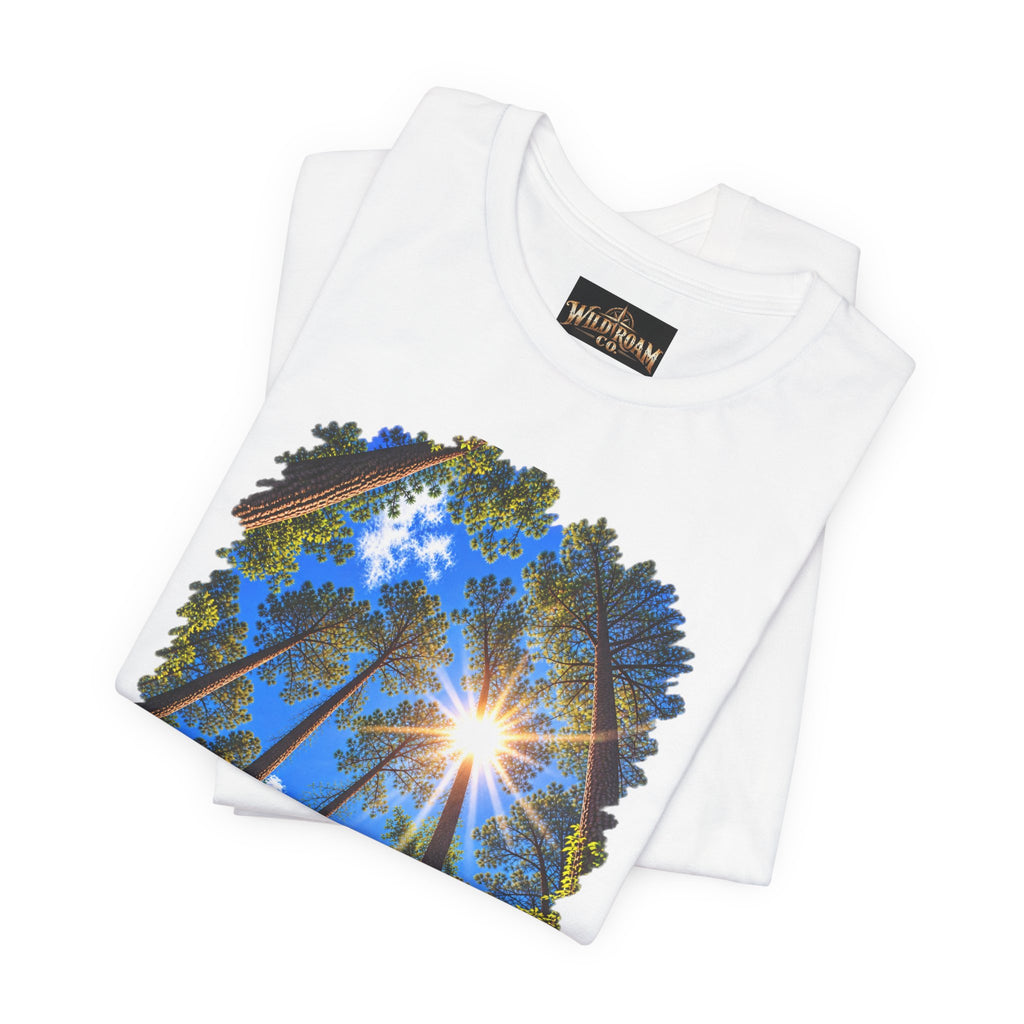 Wild Roam Co. Unisex Tee--Psalms 121:2 Sunny Trees