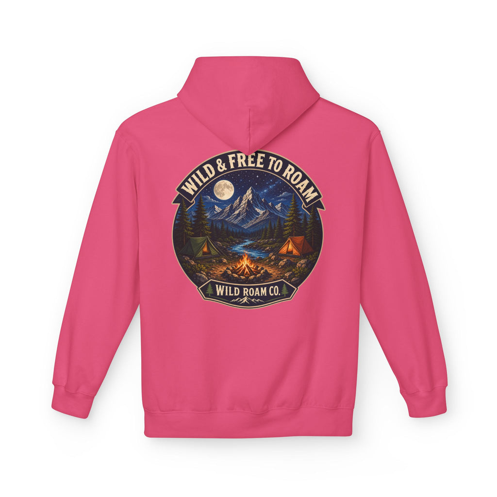 Wild Roam Co Hoodie — "Wild & Free to Roam" Camping Adventure Pullover