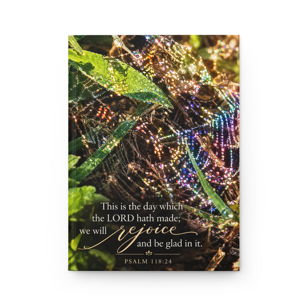 Hardcover Journal — Psalm 118:24 'Rejoice' Inspirational Christian Notebook