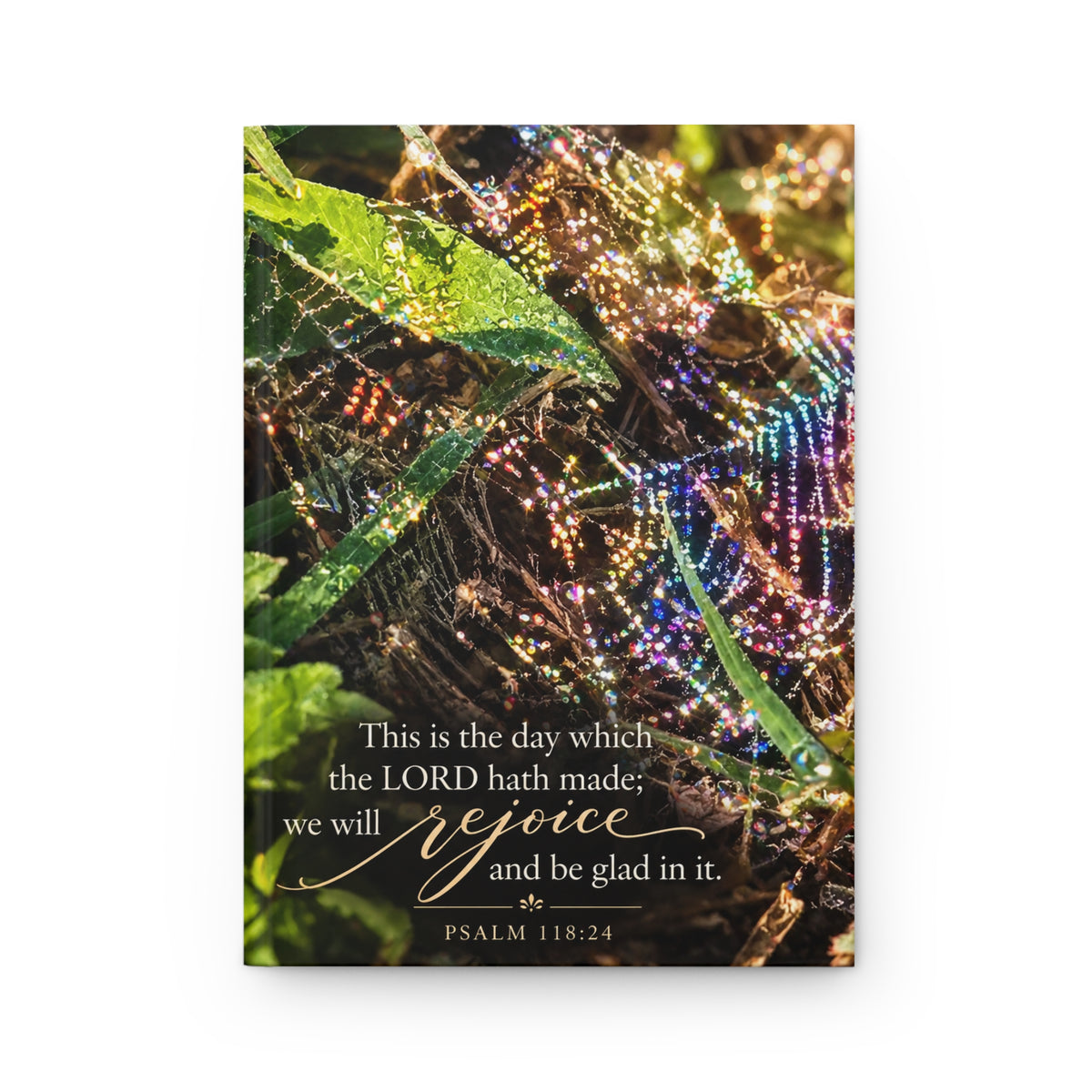 Hardcover Journal — Psalm 118:24 'Rejoice' Inspirational Christian Notebook
