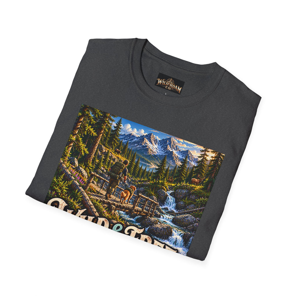 Wild & Free To Roam T-Shirt — Vintage Mountain Nature Graphic Tee