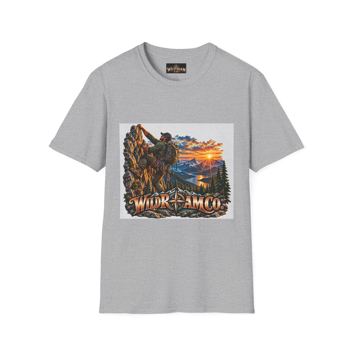 Men's Climber Adventure Graphic T-Shirt — Wild Roam Co. Mountain Climbing Tee
