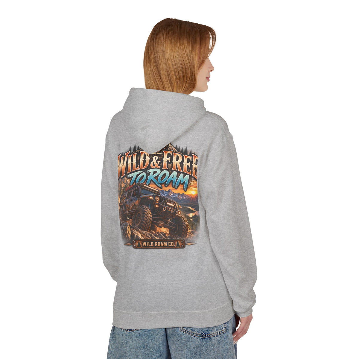 Roam Wild Off‑Road Hoodie – "Wild & Free to Roam" 4x4 Adventure Pullover