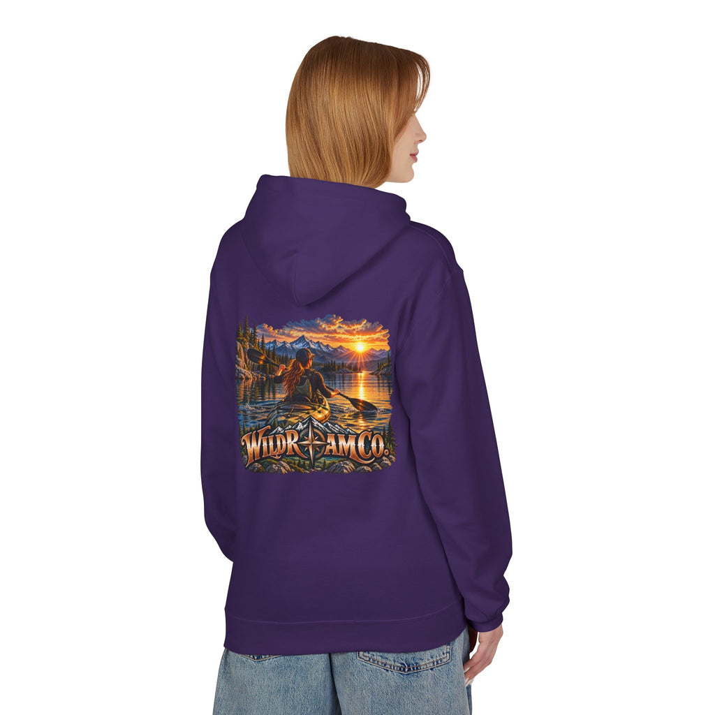 Wild Roam Co. Women's Sunset Kayak Hoodie — Outdoor Adventure Pullover