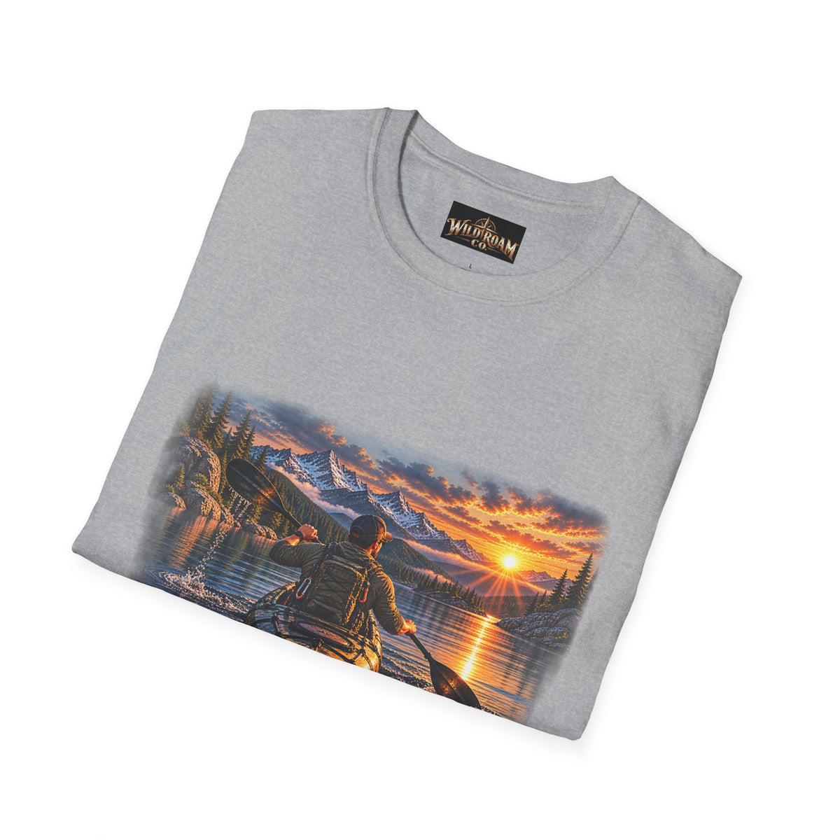Men's T-Shirt — Wild Roam Co. Sunset Kayak Graphic Tee