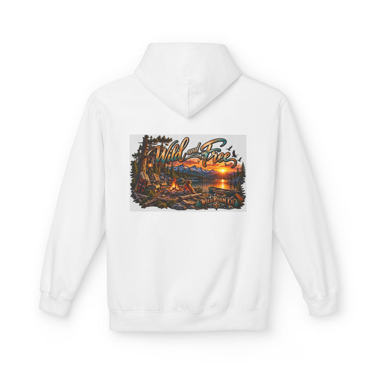 Wild & Free Camping Hoodie — 'Wild & Free to Roam' Outdoor Adventure Pullover
