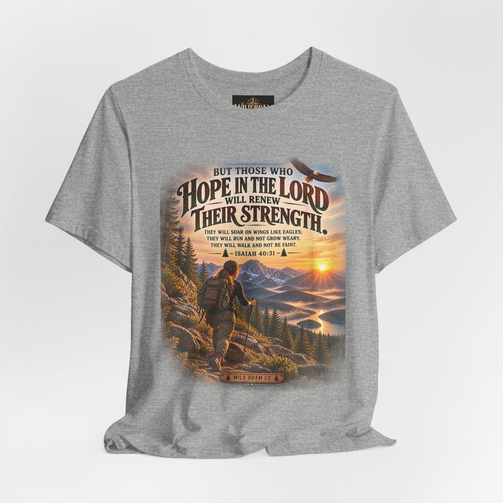 Women's Hope in the Lord T-Shirt — Isaiah 40:31 Christian Faith Tee