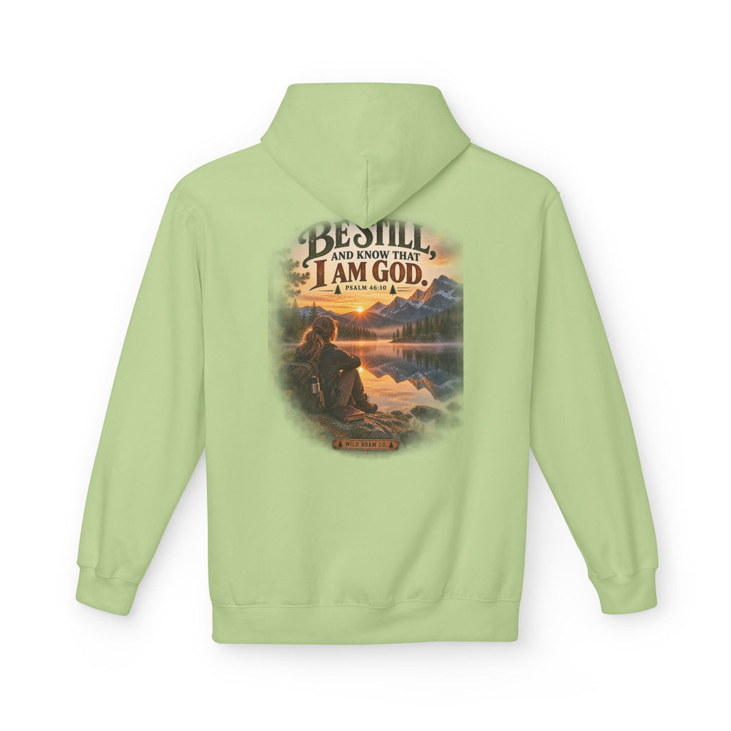 Women's Be Still Hoodie — 'Be Still and Know That I Am God' Scenic Christian Hoodie