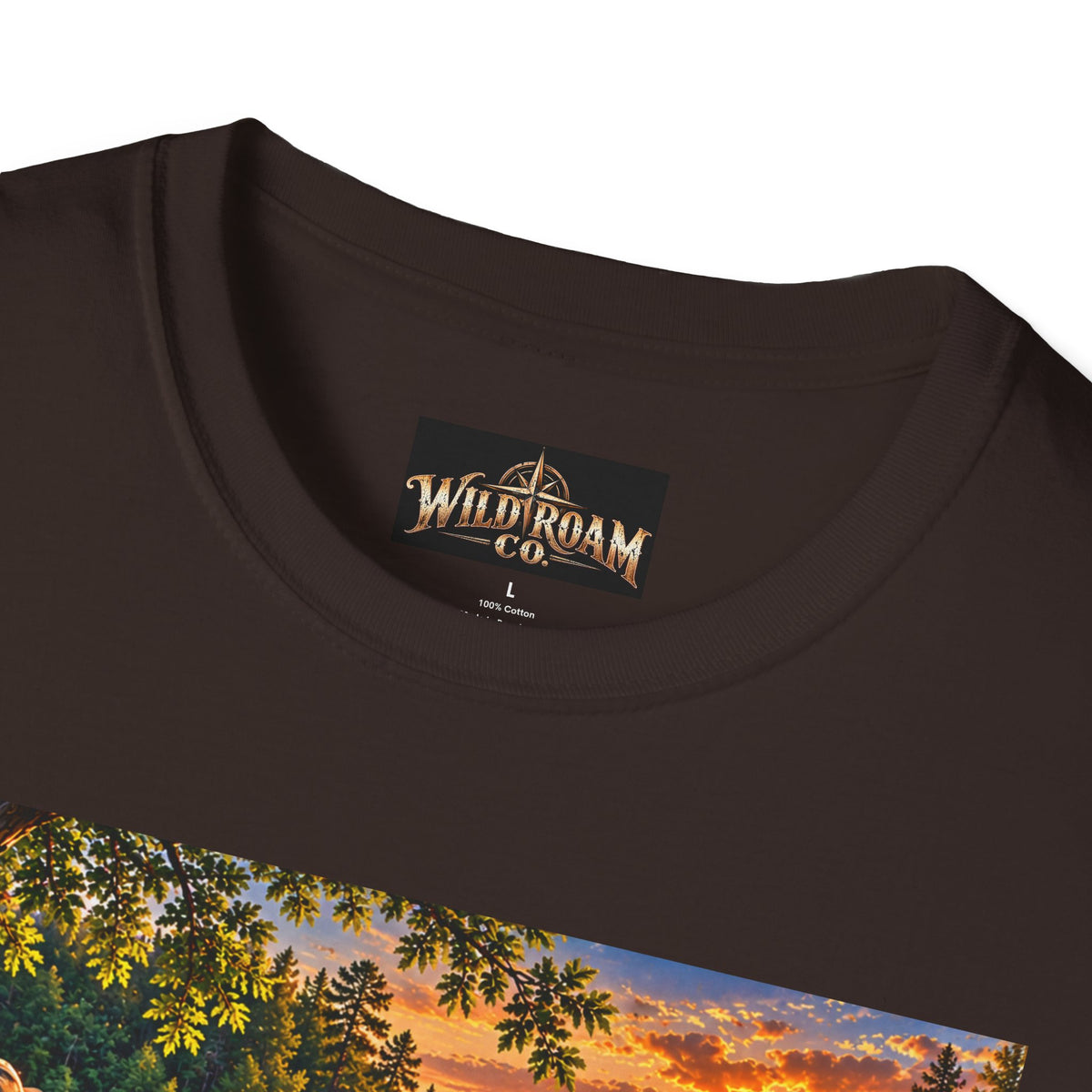 Wild & Free to Roam T-Shirt — Scenic River Fishing Sunset Outdoor Adventure Tee