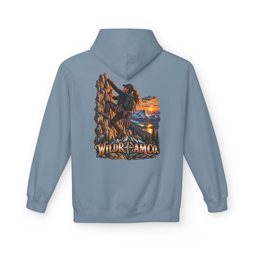 Women's Wild Roam Co. Climber Hoodie — Outdoor Adventure Graphic Pullover