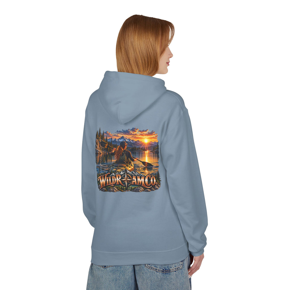 Wild Roam Co. Women's Sunset Kayak Hoodie — Outdoor Adventure Pullover
