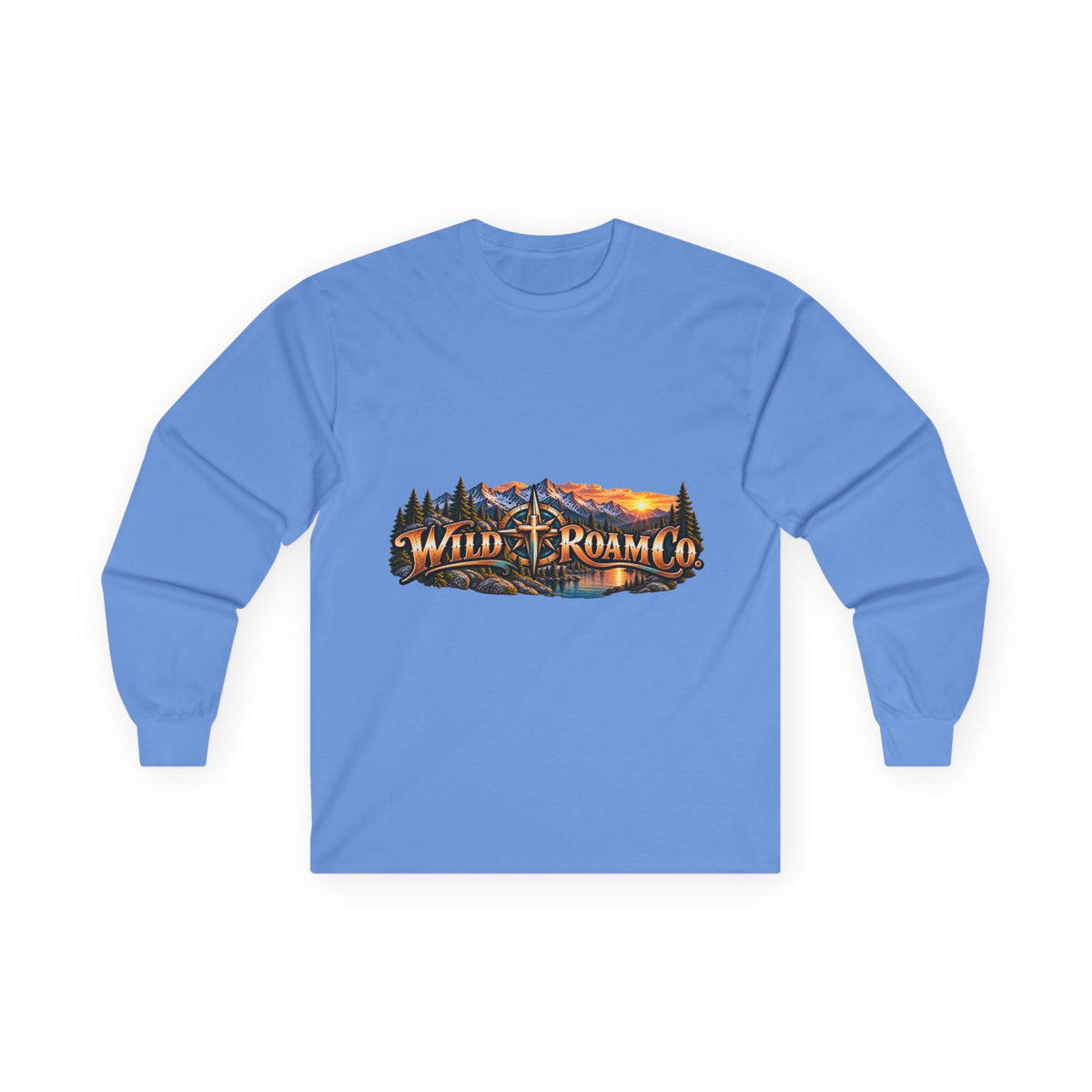 Unisex Long Sleeve Tee — 'Wild & Roam Co.' Faith Logo Graphic with 'Angels Gather' Inspirational Back Quote