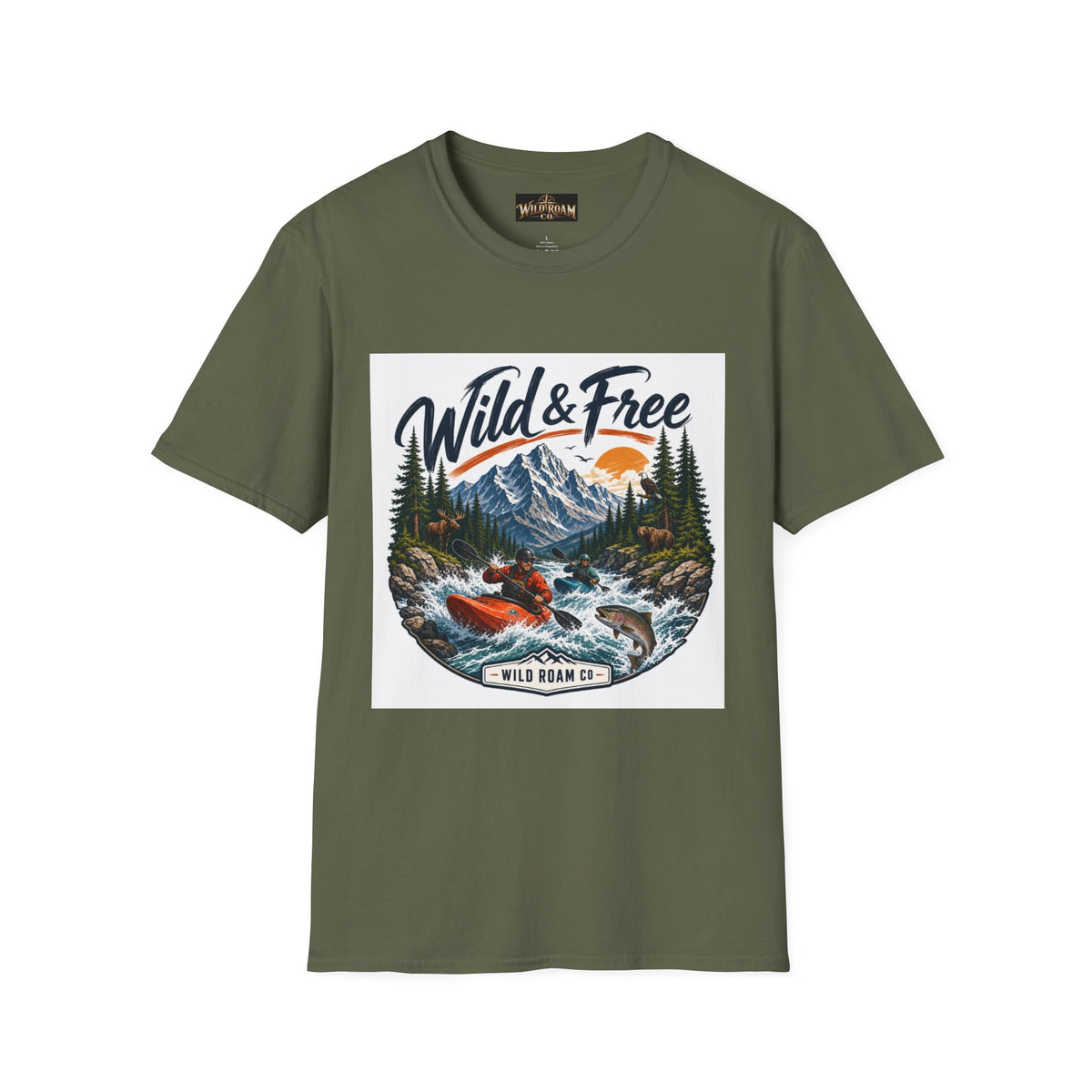 Wild Roam Co. T-Shirt —  Kayak Adventure Graphic Tee