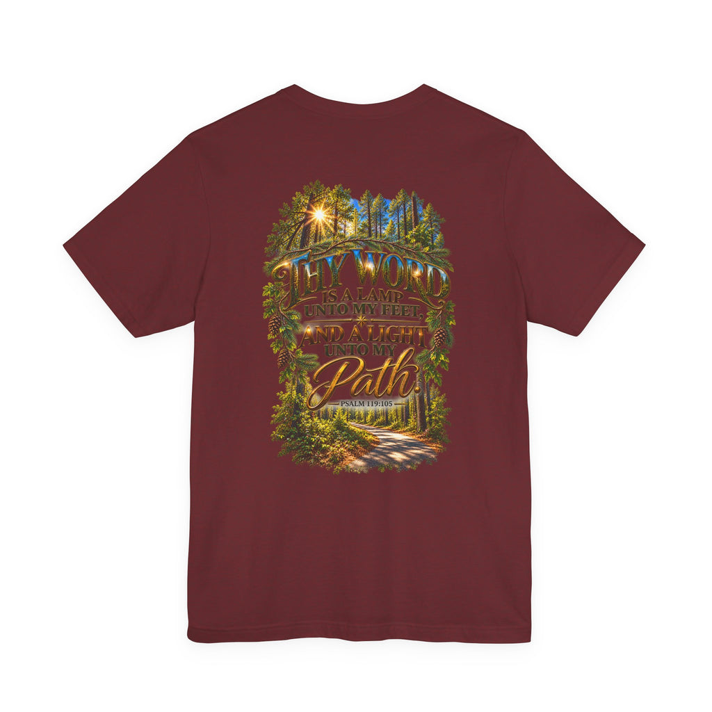 Wild Roam Co Unisex Tee-Psalms 119:105 Nature Path