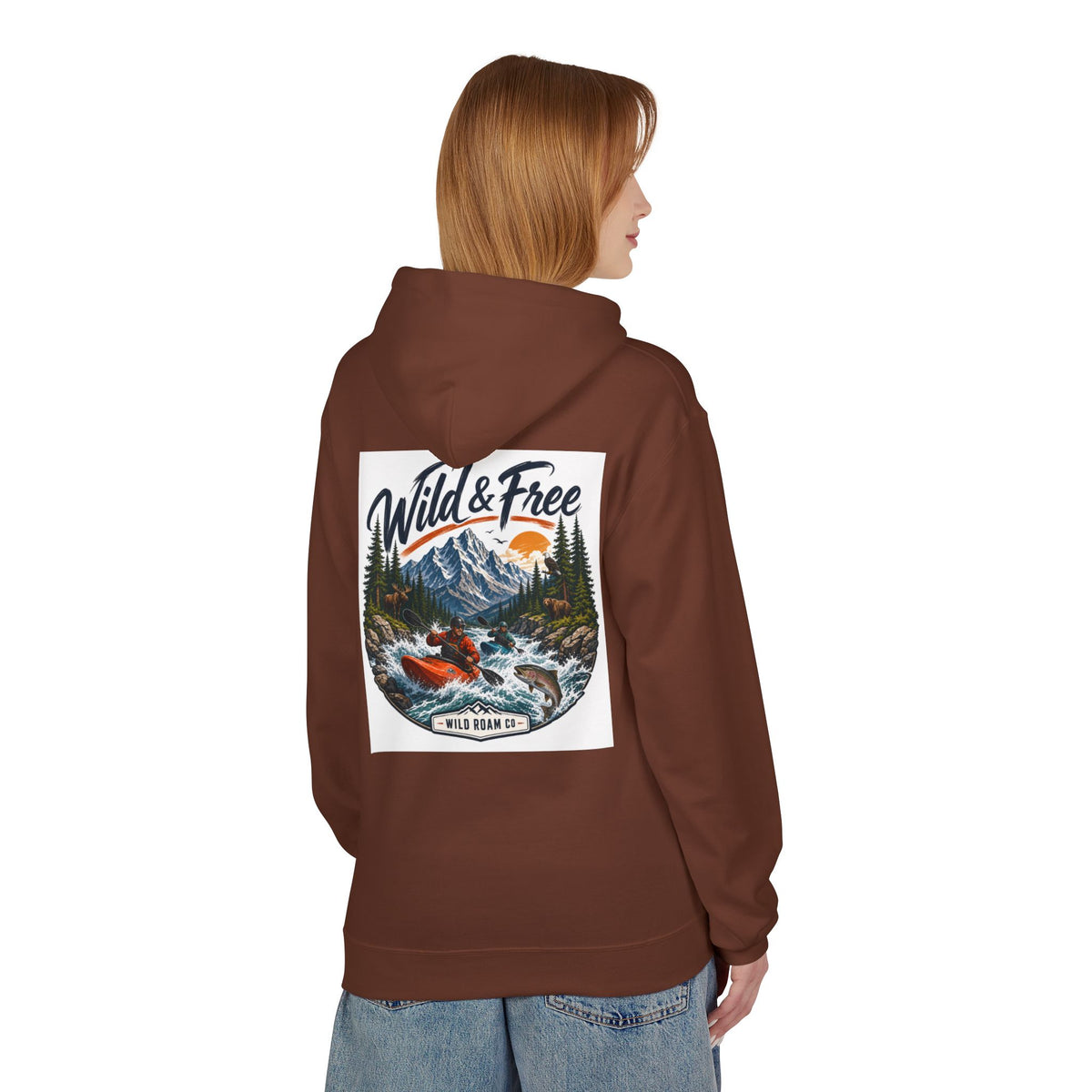 Wild & Free Kayaking Hoodie — Adventure Outdoor Graphic Pullover