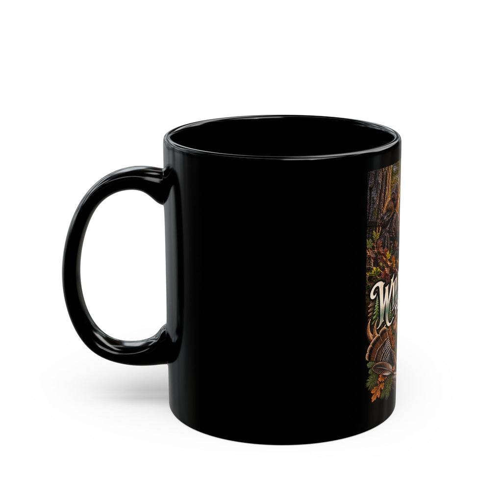 Wild & Free To Roam Black Mug-Turkey Coffee Cup for Outdoor Lovers