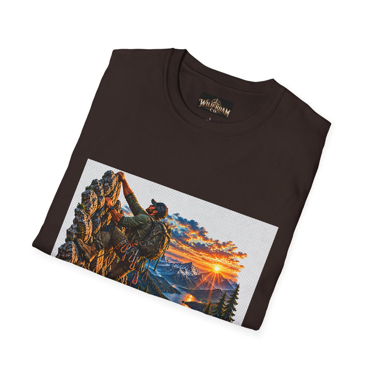 Men's Climber Adventure Graphic T-Shirt — Wild Roam Co. Mountain Climbing Tee