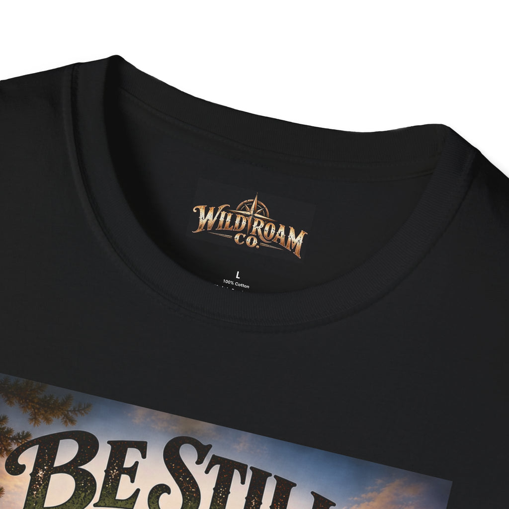 Men's Christian Mountain T‑Shirt – "Be Still and Know That I Am God" Inspirational Faith Tee